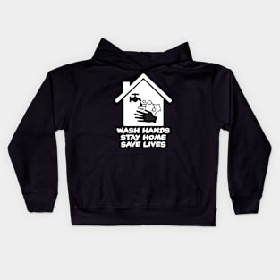 Social Distance - Wash Hands Stay Home Save Lives Isolation Kids Hoodie